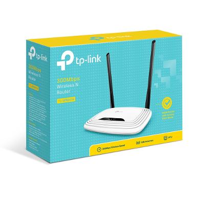 TP-LINK TL-WR841N N300 Wireless-N Router, 1WAN, 4LAN 10/100, 2*5dBi Antennas